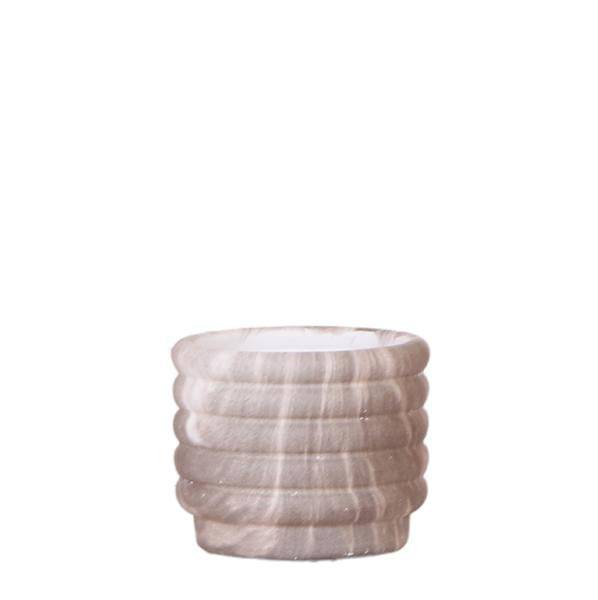 Marmor – Topf Dunkel – Ø6cm – Keramik Blumentopf mit edler Marmoroptik – Mini Dekotopf für kleine Zimmerpflanzen, Sukkulenten & Kakteen