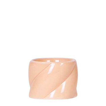 Dekotopf Candy – Pfirsich – Ø6cm – Farbiger Keramik Blumentopf in glänzender Optik – Runde Form – Für Mini-Pflanzen & Orchideen