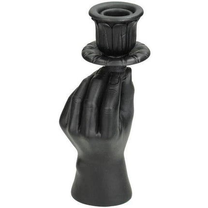 Kerzenständer – Schwarze Hand – 20cm – Moderner Kerzenhalter aus Polystone – Künstlerische Deko – Design – Kerzenständer für Tisch & Regal