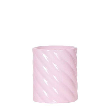Candy Dekotopf – Hoch – Rosa – Ø6cm – Keramik Übertopf in Pastellrosa – Stilvoller Blumentopf für Zimmerpflanzen & Orchideen