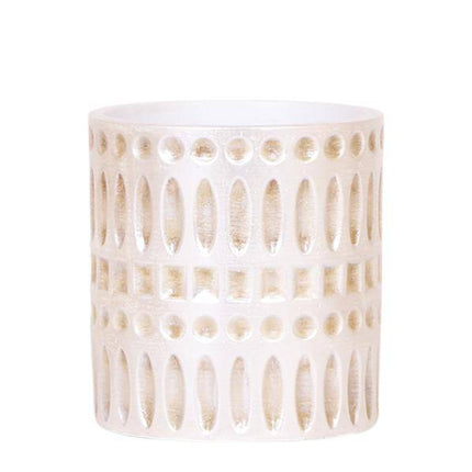 Mosaik Ziertopf – Ø9cm – Eleganter Blumentopf mit goldenen Mosaikdetails – Pflanztopf für Sukkulenten & kleine Pflanzen