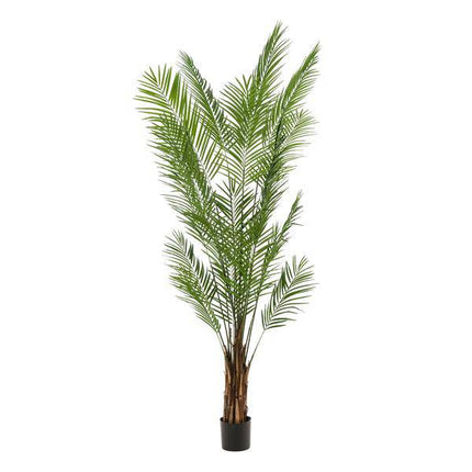 Areca Lutescens Goldpalme – Künstliche Zimmerpflanze – Tropische Palme 240 cm – pflegeleichte Dekoration für Wohnzimmer, Büro & Innenräume