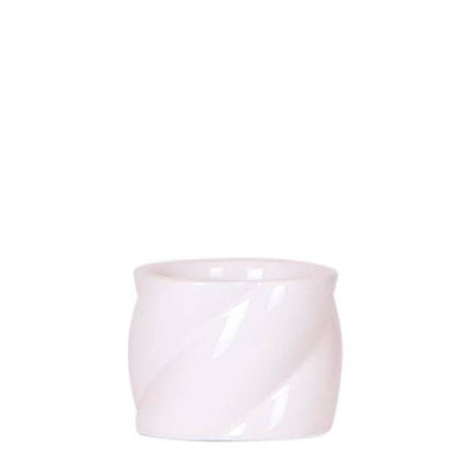 Dekotopf Candy – Weiß – Ø6cm – Keramik Blumentopf in glänzender Optik – Runde Form – Für Mini – Orchideen, Sukkulenten & Zimmerpflanzen