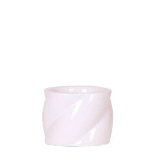 Dekotopf Candy – Weiß – Ø6cm – Keramik Blumentopf in glänzender Optik – Runde Form – Für Mini – Orchideen, Sukkulenten & Zimmerpflanzen