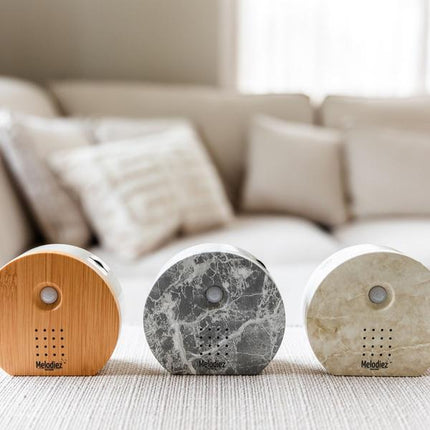 Melodiez Spieluhr Naturstein – Melody Nature Box – Klangbox mit Bewegungsmelder – Vogelgesang, Meeresrauschen & Dschungelklänge – Entspannung & Geschenkidee