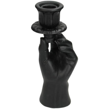 Kerzenständer – Schwarze Hand – 20cm – Moderner Kerzenhalter aus Polystone – Künstlerische Deko – Design – Kerzenständer für Tisch & Regal