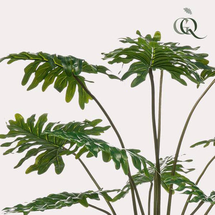 Kunstpflanze Philodendron – 105cm – Hochwertige künstliche Pflanze mit naturgetreuen großen Blättern – Immergrüne Dekopflanze für Wohnzimmer, Büro & Innenräume – Pflegefrei & langlebig