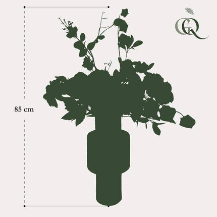 Künstliche Blumenstrauß Pretty Orange – Kunstblumen in Orange – täuschend echter Dekostrauß ↕80cm – pflegeleichte Dekoration für Zuhause & Büro