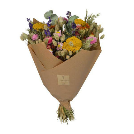 Getrocknete Blumen – Klassischer Blumenstrauß – Multi – 4 Sträuße – ↕60cm – Handgebunden & nachhaltig – Langlebige Trockenblumen Deko für Vase Tisch Geschenk