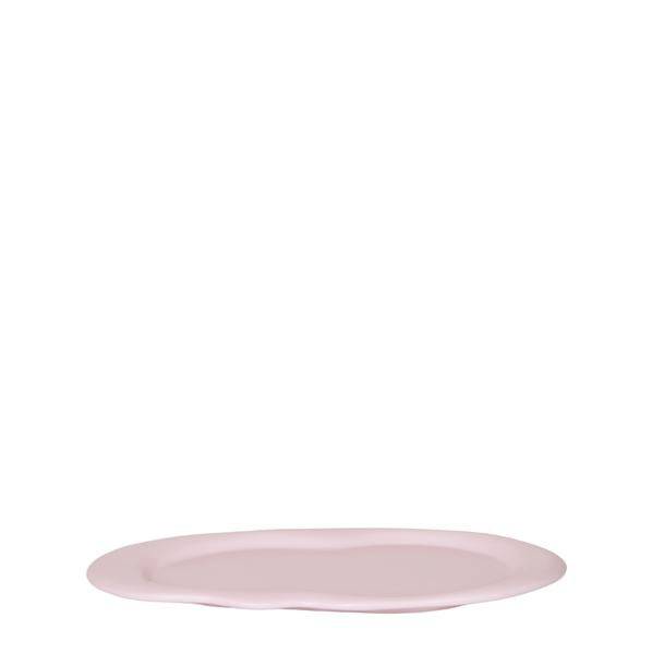 Wolkenteller Ovales Tablett Pink – 30x13cm – Dekotablett aus Metall – Modernes Pflanzentablett für Orchideen, Pflanzen & Wohnaccessoires – Stilvolle Deko für Wohnzimmer & Küche