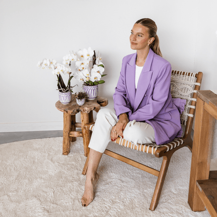 Topf Granada Flieder – Ø9cm – Keramik Blumentopf im mediterranen Stil – Hochglänzender Dekotopf für Zimmerpflanzen, Sukkulenten & Kräuter – Robust & pflegeleicht