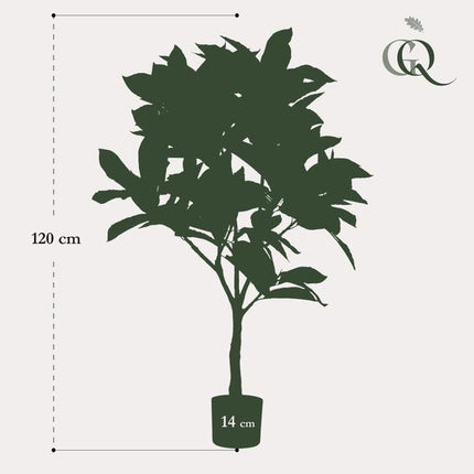 Kunstpflanze Croton Codiaeum ↕120cm – künstliche Grünpflanze für Wohnzimmer, Büro, Flur & pflegeleichte Deko