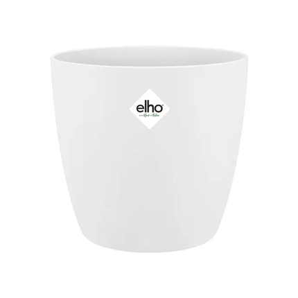 Pflanztopf Brüssel Rund – Weiß – D18cm – Moderner Blumentopf aus recyceltem Kunststoff – Leicht & robust – Für Innen- und Außenbereich