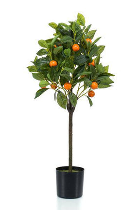 Kunstpflanze Citrus Sinensis – Orangenbaum – 75cm – Hochwertiger künstlicher Baum mit naturgetreuen Blättern & realistischen Früchten – Immergrüne Dekopflanze für Wohnzimmer, Wintergarten & Büro – Pflegefrei & allergikerfreundlich