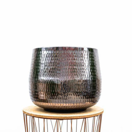 Pflanztopf Jenna Blei – Blumentopf 46x38cm – Moderner Pflanzkübel in Blei-Optik – XL Dekotopf für große Pflanzen – Stilvoll für Innen & Außen