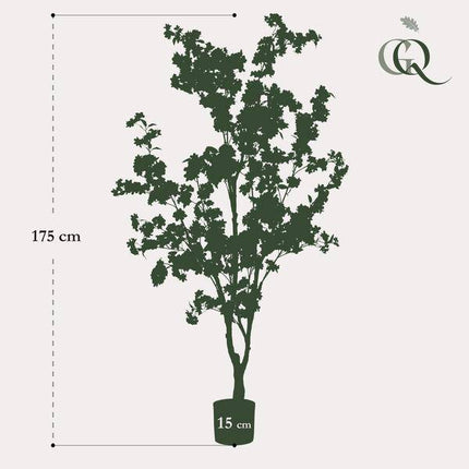 Künstliche Kirschblüte Prunus – Weiß – ↕175cm – Hochwertige Kunstpflanze für Innenräume – Täuschend echt – Dekoration für Wohnzimmer, Büro & Empfang
