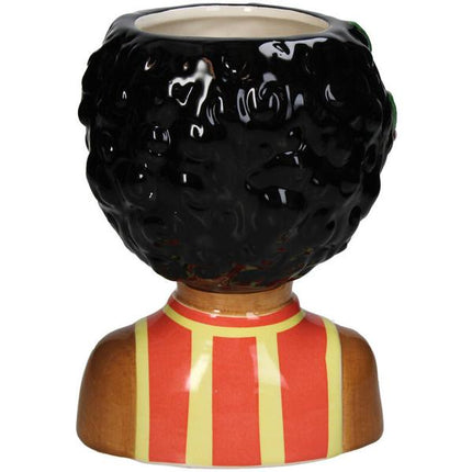 Vase Lady Sunny + 10 Kunsttulpen Weiß/Grün – Steingutvase 21,5 cm – Dekorative Tulpen 42 cm – Elegante & fröhliche Wohnraumdekoration