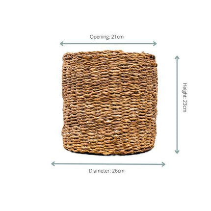 Korb Ido – 26cmx33cm – Moderner Aufbewahrungskorb – Vielseitig & Robust – Für Pflanzen, Haushalt & Dekoration – Naturmaterialien