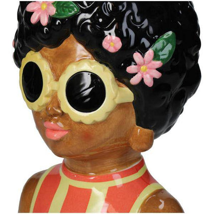 Vase - Jenny – Damenfigur aus Dolomit – 22 cm hoch – Skulpturale Dekovase – Künstlerisches Wohnaccessoire – Für Trockenblumen & als Dekoobjekt