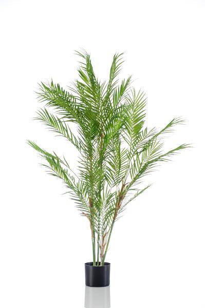 Kunstpflanze Chamaedorea Elegans ↕120cm – künstliche Grünpflanze für Wohnzimmer, Büro, Flur & pflegeleichte Deko