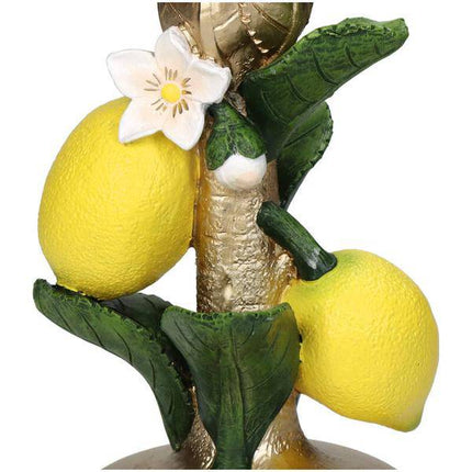 Kerzenständer Zitrone – 18cm – Dekorativer Kerzenhalter in frischem Gelb – Stilvolle Tischdeko & Wohnaccessoire – Sommerliche Dekoidee