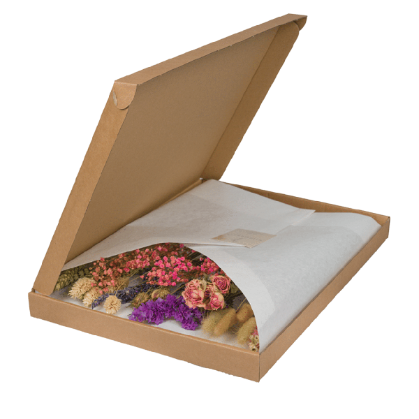 Trockenblumen im Briefkasten Rosa – Eleganter getrockneter Blumenstrauß – Sanfte Weiß-, Beige- & Hellrosa-Töne – Pflegefreie Deko – Perfekt für Innenräume