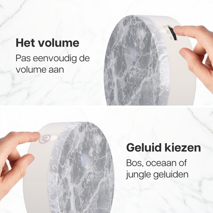 Melodiez Spieluhr – Marmor – Melody Nature Box mit Bewegungssensor – Vogelgezwitscher, Meeresrauschen & Dschungelklänge
