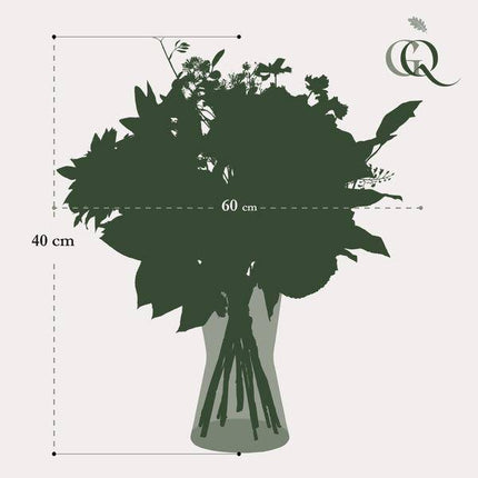 Kunstblumenstrauß – Pastell Liebhaber – 40cm – Hochwertige Kunstblumen in Rosa, Creme & Grün – Dekorativer Strauß für Zuhause, Büro & Geschenkideen