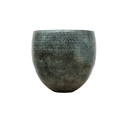 Pflanztopf Fabien – Mystic Green – Moderner Blumentopf in Betonoptik – Mit Wasserablauf – Für Innen & überdachte Außenbereiche – Eleganter Dekotopf für Zimmer- & Kübelpflanzen