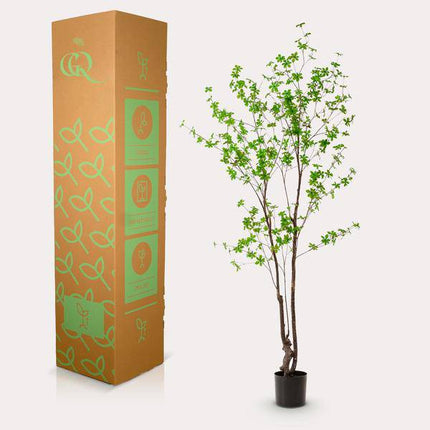 Kunstpflanze Tropaeolum speciosum – Ostindische Kirsche – 210 cm – Realistischer Kunstbaum – Pflegefrei – Für Büro, Wohnzimmer & Wintergarten – Dekobaum mit Natur-Look