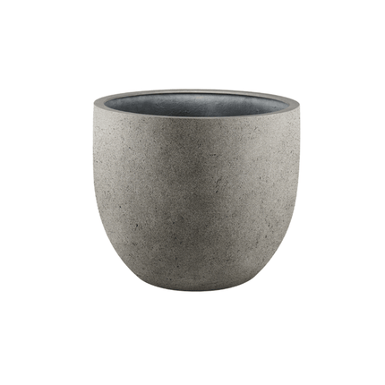 Pflanztopf Grigio New Egg – Natürlicher Beton – Ø65cm x H54cm – Moderner Design-Topf für große Zimmerpflanzen – Mit Abflussloch – Für Innen- & überdachte Außenbereiche – Betonoptik