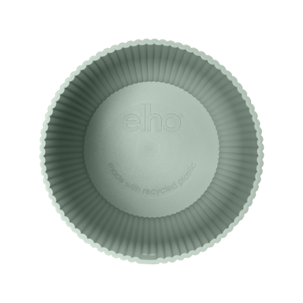 Pflanztopf Vibes Fold – Grün – D14cm x H13cm – Moderner Blumentopf mit Rillenstruktur – Mit Wasserablauf – Dekorativer Übertopf für Zimmerpflanzen – Für Wohnzimmer, Fensterbank & Büro