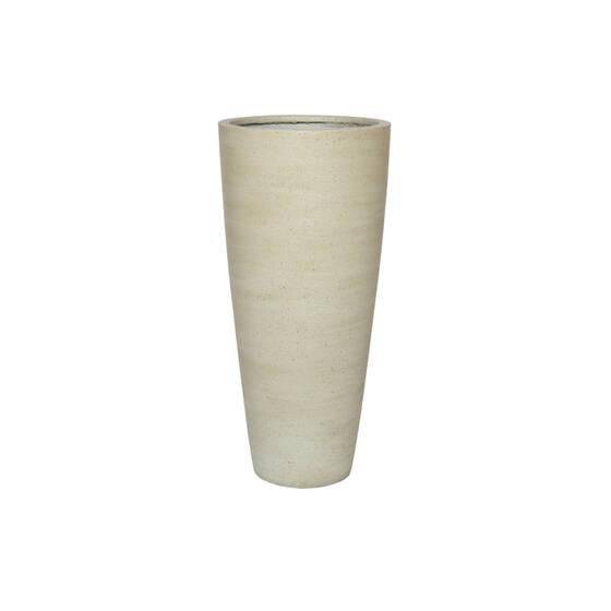 Topf Dax Beige Washed XL – Pflanzkübel Ø47cm x H100cm – Moderner Übertopf in Beige mit Used-Look – Wetterfest & Robust – Ideal für große Zimmer- und Gartenpflanzen