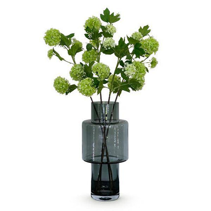 Kunstpflanze Künstliche Viburnum Opulus Zweige Creme 75cm 4er – Set Realistische Kunstb ↕75cm – künstliche Grünpflanze für Wohnzimmer, Büro, Flur