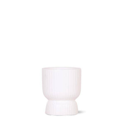 Übertopf Diabolo Weiß – Ø6cm – Mini – Blumentopf mit eleganter Form – Keramiktopf für kleine Zimmerpflanzen & Sukkulenten