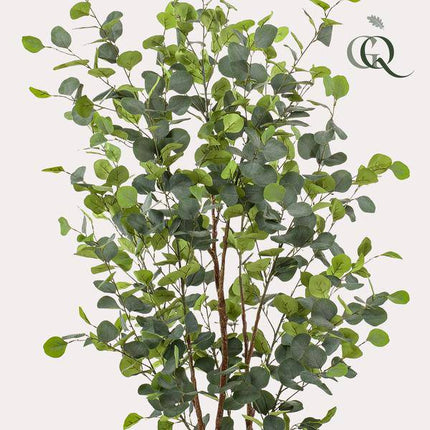 Kunstpflanze Eukalyptusbaum – Blue Gum Tree – ca. 140cm hoch – Täuschend echt & pflegefrei – Für Wohnzimmer, Büro & dunkle Räume