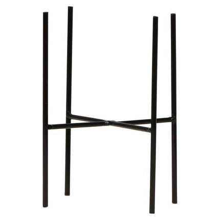 Pflanzenständer Metall Schwarz – Ø12cm – Höhenverstellbarer Pflanzenfuß 18,5cm – Deko – Halter für Zimmerpflanzen – Stilvolle Pflanzen – Erhöhung