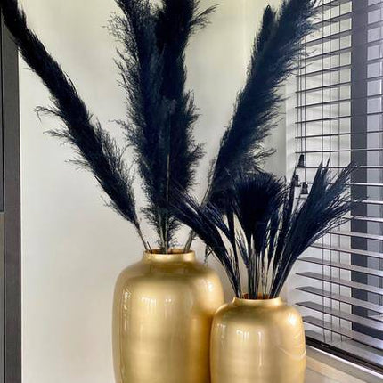 Glasvase Artic Gold – H35cm B25cm – Elegante Vase in Gold – Dekorative Blumenvase & Wohnaccessoire