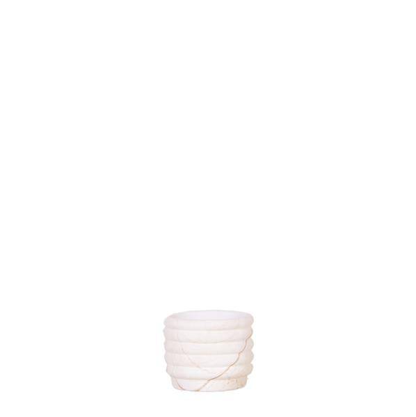Dekotopf Marmor – Hell – Ø6cm – Eleganter Keramik Blumentopf in Marmoroptik – Zeitloses Design – Für Mini-Pflanzen, Sukkulenten & Kakteen