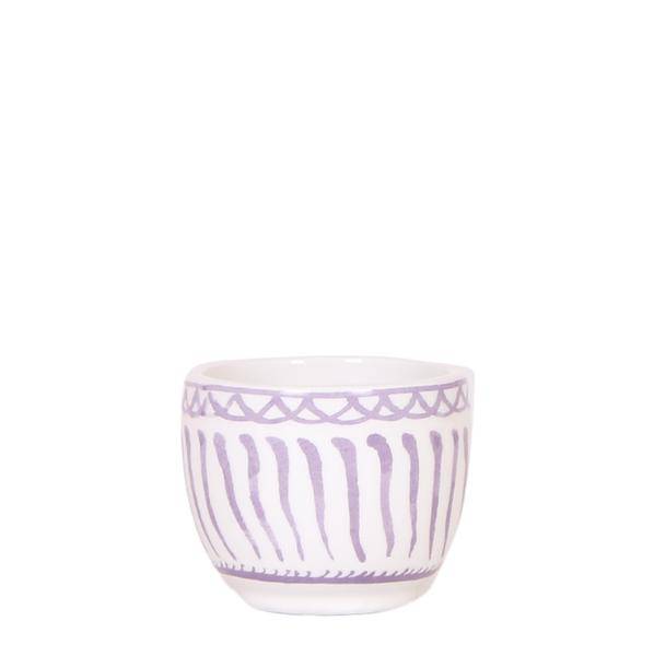 Topf Granada – Flieder – Ø6cm – Dekorativer Blumentopf aus glasierter Keramik – Mediterraner Stil – Pflanzgefäß für Zimmerpflanzen, Sukkulenten & Deko