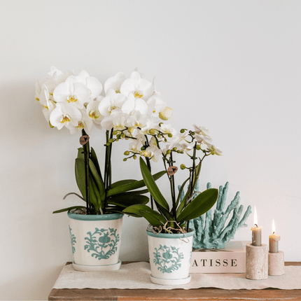 Malaga Übertopf – Türkis – Ø9cm – Blumentopf aus Keramik im mediterranen Stil – Pflanztopf mit handgefertigter Optik – Stilvolle Zimmerdekoration