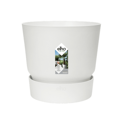 Blumentopf Greenville Rund Weiß – Ø14cm – Höhe 13cm – Moderner Pflanztopf für Zimmerpflanzen & Garten – Robust & nachhaltig – Indoor & Outdoor