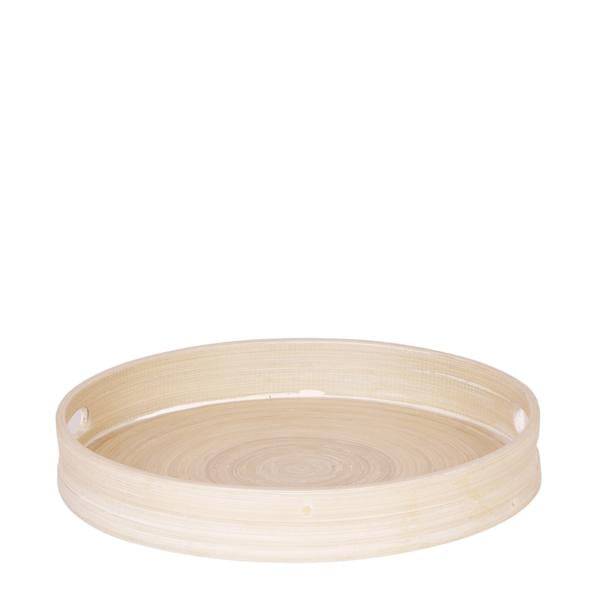 Dekorative Bambusschale – Rund – Ø30cm – Natürliches Tablett für Pflanzen, Töpfe & Wohnaccessoires – Schlicht & vielseitig kombinierbar