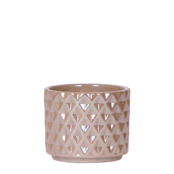 Diamant Perle Dekotopf – Sand – Ø6cm – Keramik Übertopf aus der Colourful Optimism Kollektion