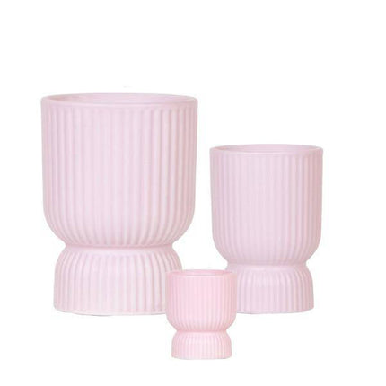 Kombi-Angebot Diabolo Topf – Rosa – 3er-Set Ø6cm, Ø9cm & Ø12cm – Moderne Dekotöpfe im zeitlosen Design – Pflanzentöpfe für Zimmerpflanzen, Sukkulenten & Kakteen