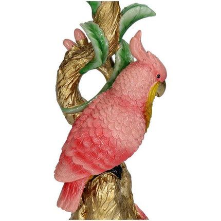 Kerzenständer Pink Parrot – Rosa Vogel – 9x8x28cm – Dekorativer Kerzenhalter im verspielten Design – Für Stabkerzen – Wohnaccessoire