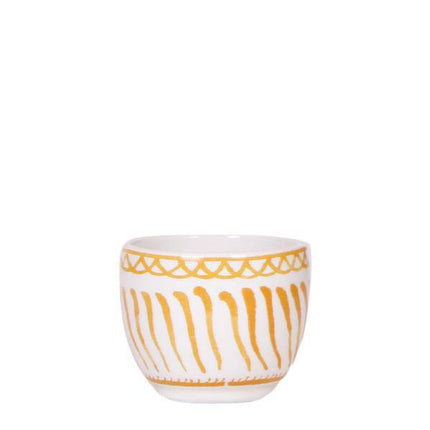 Topf Granada – Orange – Ø6cm – Blumentopf aus glasierter Keramik – Mediterraner Stil – Pflanzgefäß für Zimmerpflanzen, Sukkulenten & Kräuter
