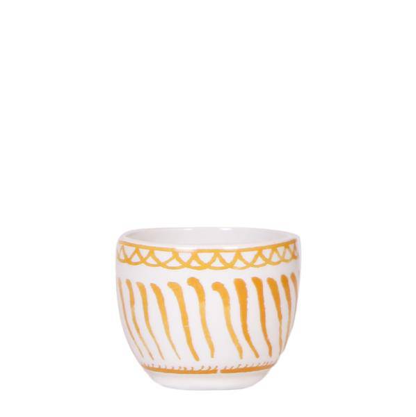 Topf Granada – Orange – Ø6cm – Blumentopf aus glasierter Keramik – Mediterraner Stil – Pflanzgefäß für Zimmerpflanzen, Sukkulenten & Kräuter