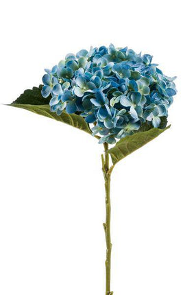 Künstliche Blumenstrauß Hortensien Blau – 8 Zweige je 52cm – Realistische Kunstblumen – Zeitloser Deko Blumenstrauß – Langlebige & pflegeleichte Dekoration für Zuhause, Büro & Events