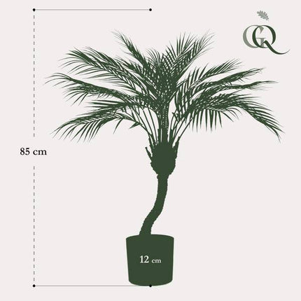 Kunstpflanze Chamaedorea Elegans – Bergpalme – 85cm – Hochwertige künstliche Palme mit naturgetreuen Wedeln – Immergrüne Dekopflanze für Wohnzimmer, Wintergarten & Büro – Pflegefrei & langlebig